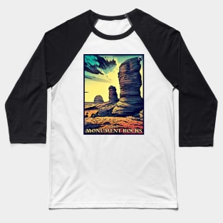 Monument Rocks, Kansas Baseball T-Shirt